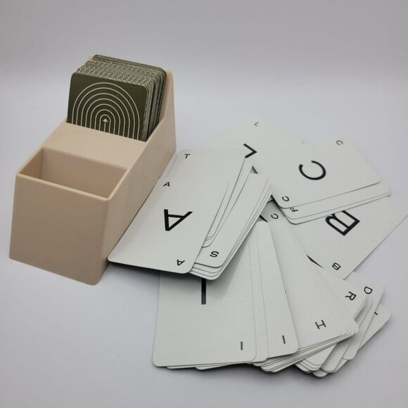 1964 Probe Game Replacement Green Cards 96 Piece Set Plastic Holder Vintage - Picture 1 of 5